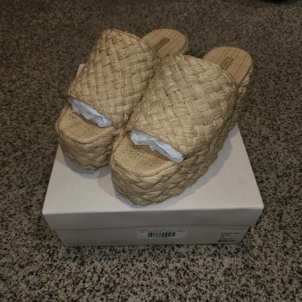 Loeffler Randall Aaron Platform Raffia Mule - Picture 3 of 5